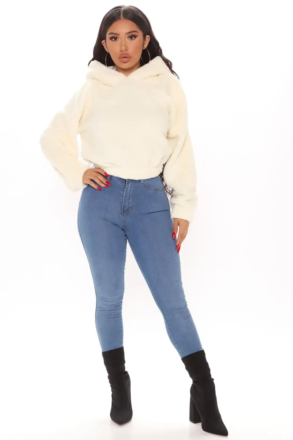 Your Favorite Teddy Bear Pullover Jacket - Ivory