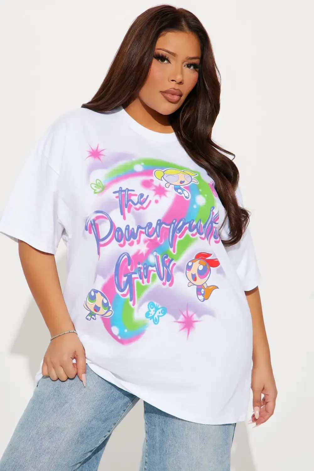Powerpuff Girls Airbrush Tee - White