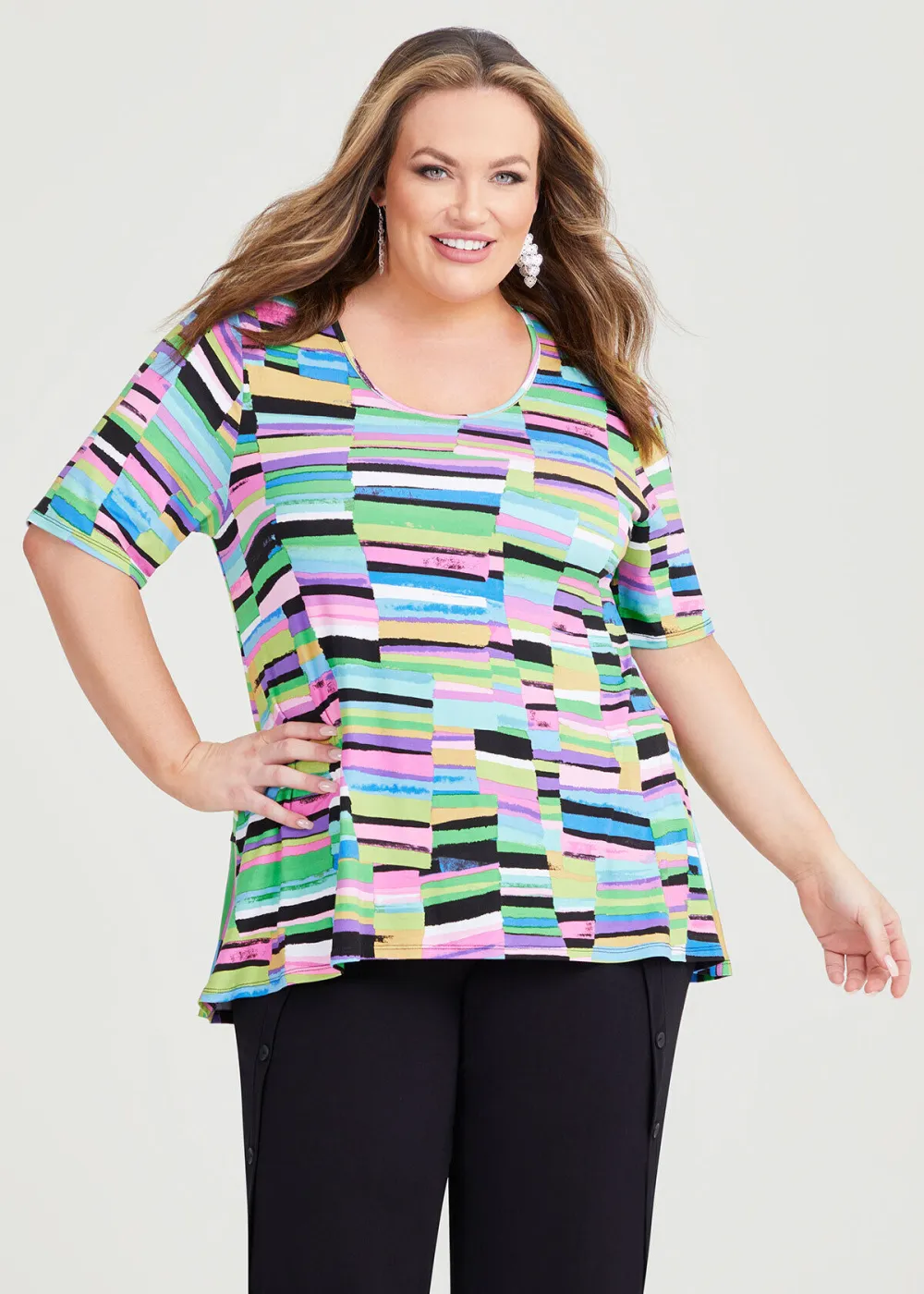 Colour Stripe Bamboo Top