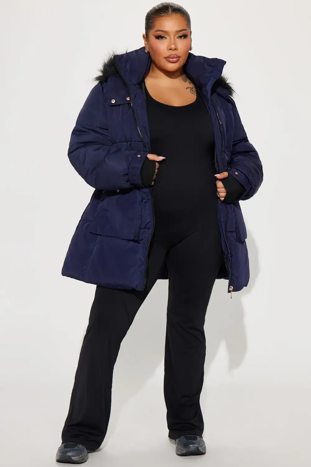 Cold Feelings Puffer Jacket - Navy