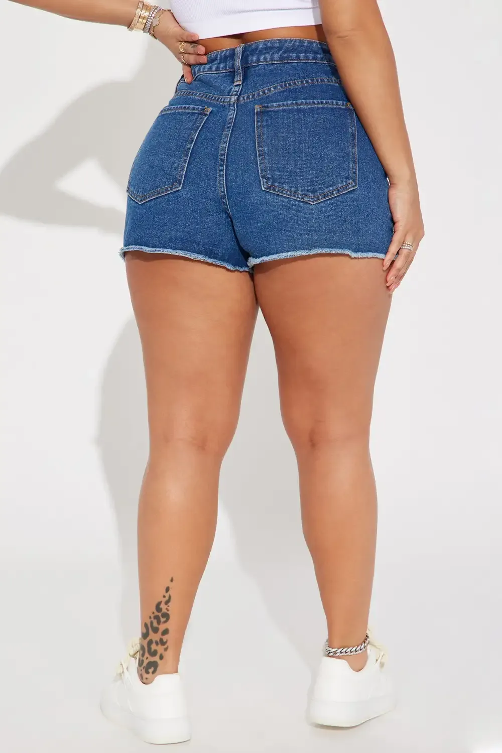 Gotta Love It Ripped Non Stretch Denim Shorts - Medium Wash