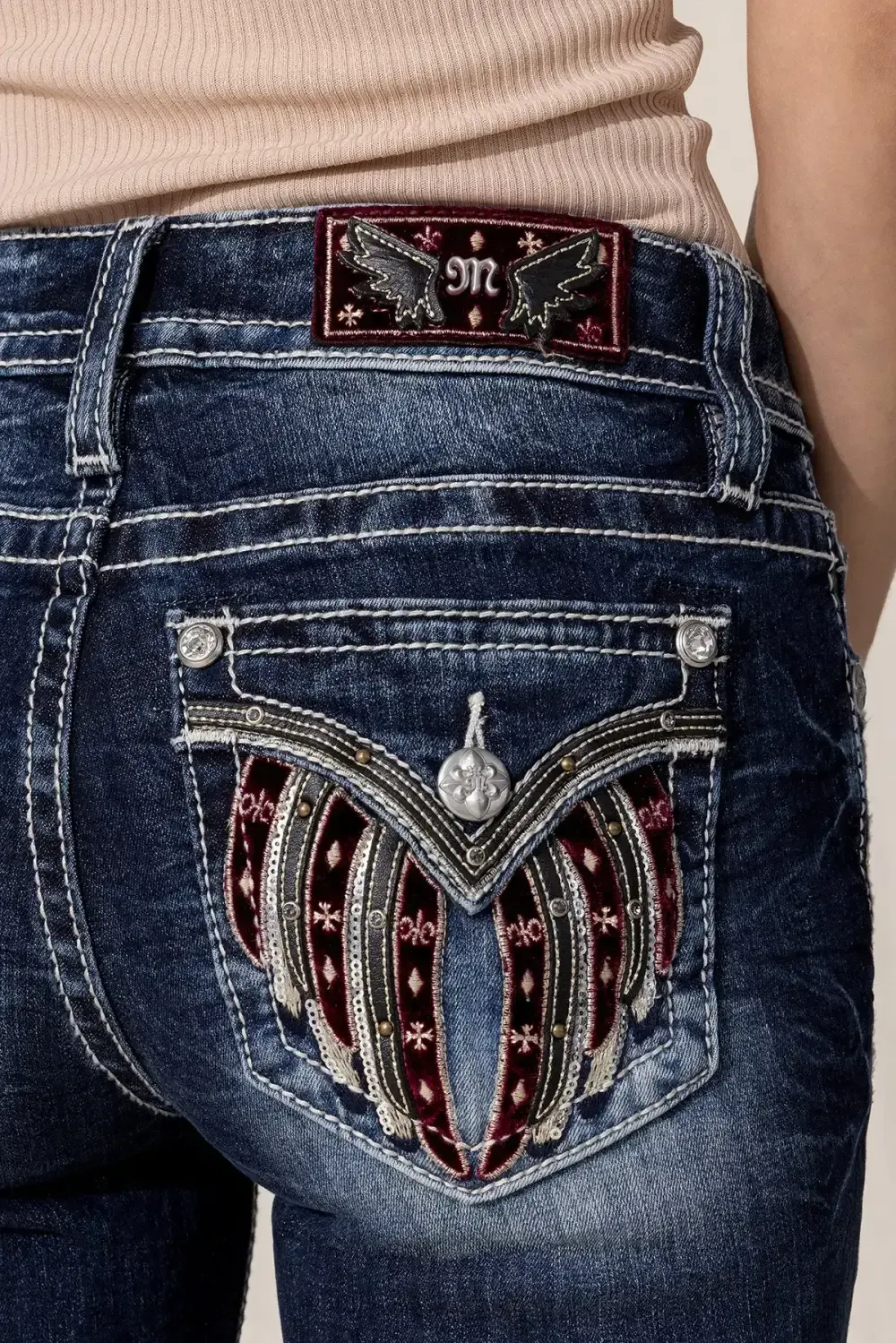 Velvet Wing Bootcut Jeans