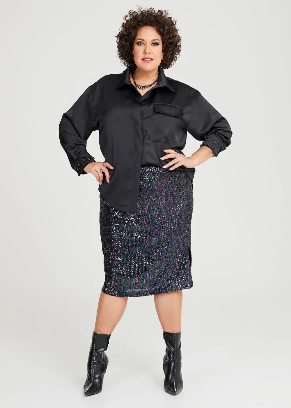 Sequin Pencil Skirt