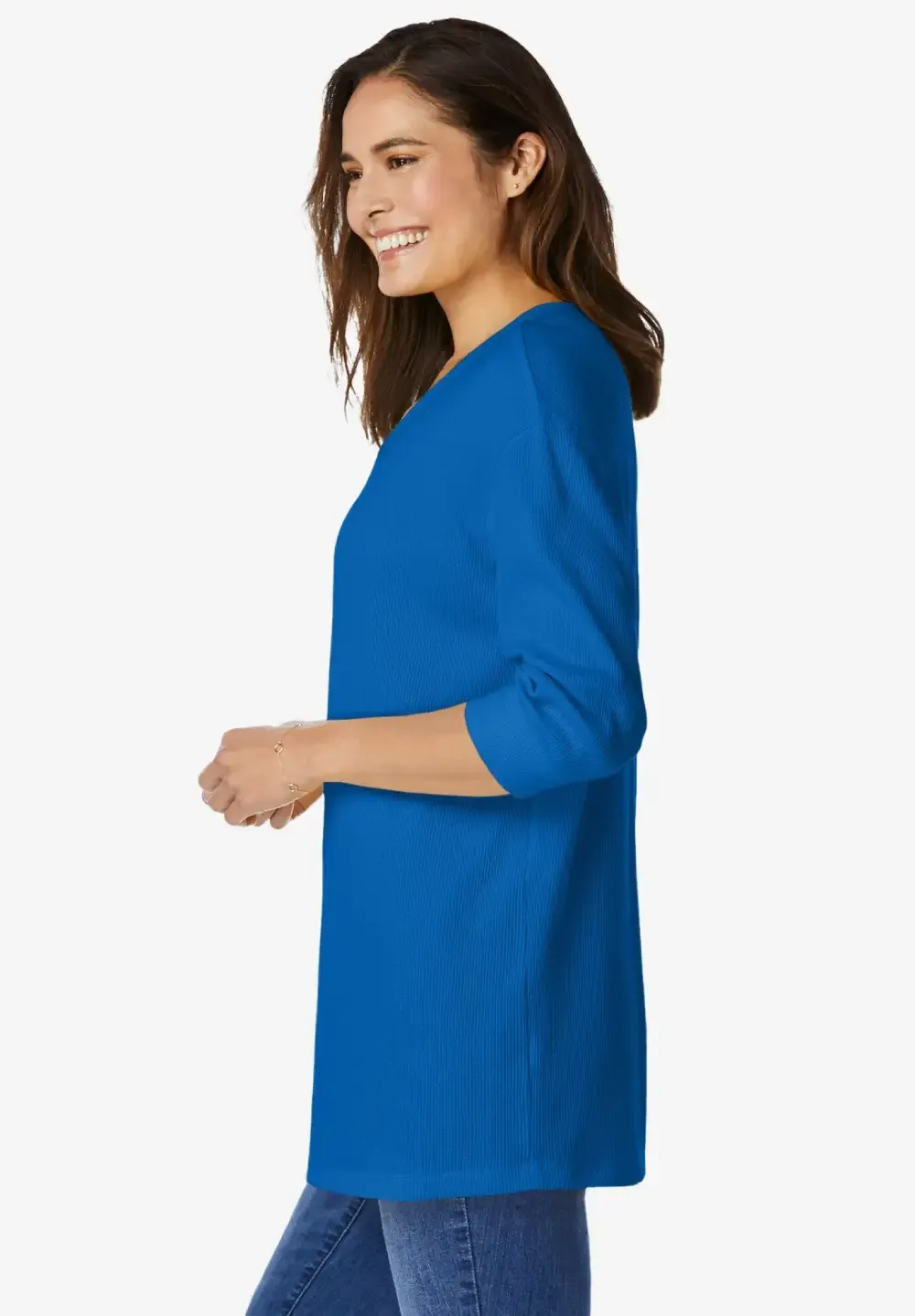 Three-Quarter Sleeve Thermal Sweatshirt
