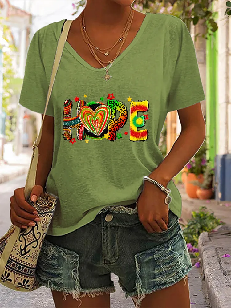 Women'S Hope V-Neck Short-Sleeved T-Shirt