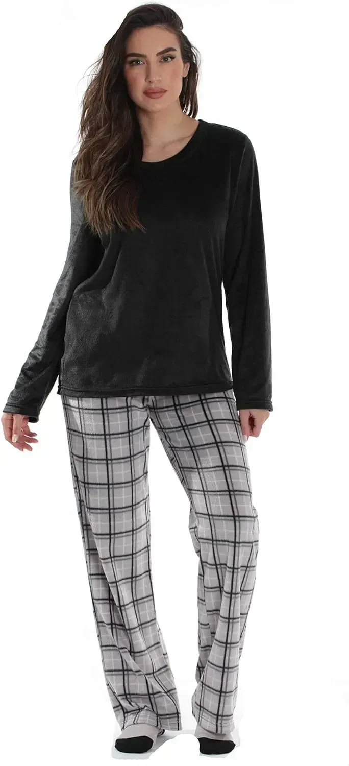 Women’s Pajama Pant Set - Nightgown with Matching Socks