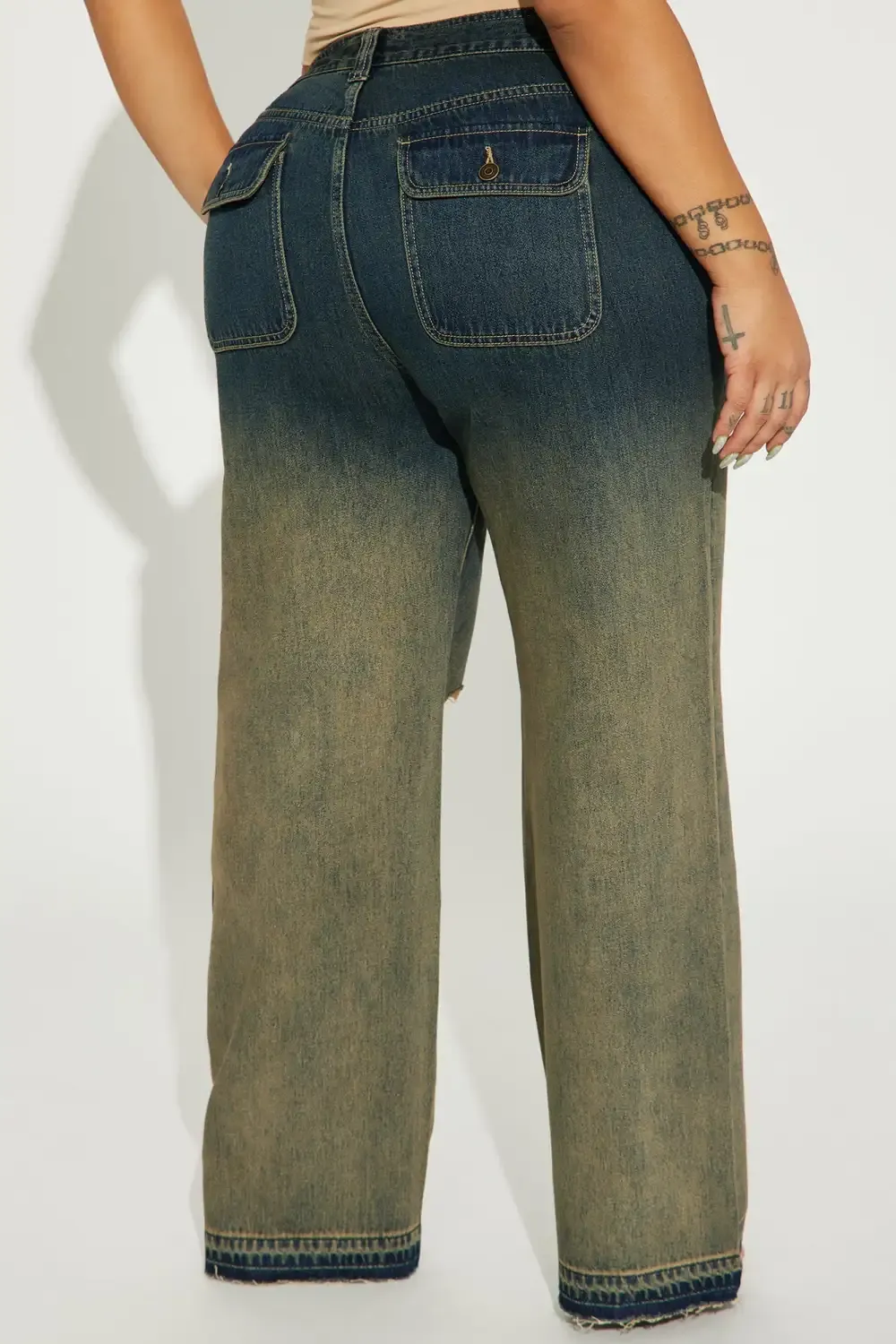 Westley Tinted Baggy Jeans - Dark Wash