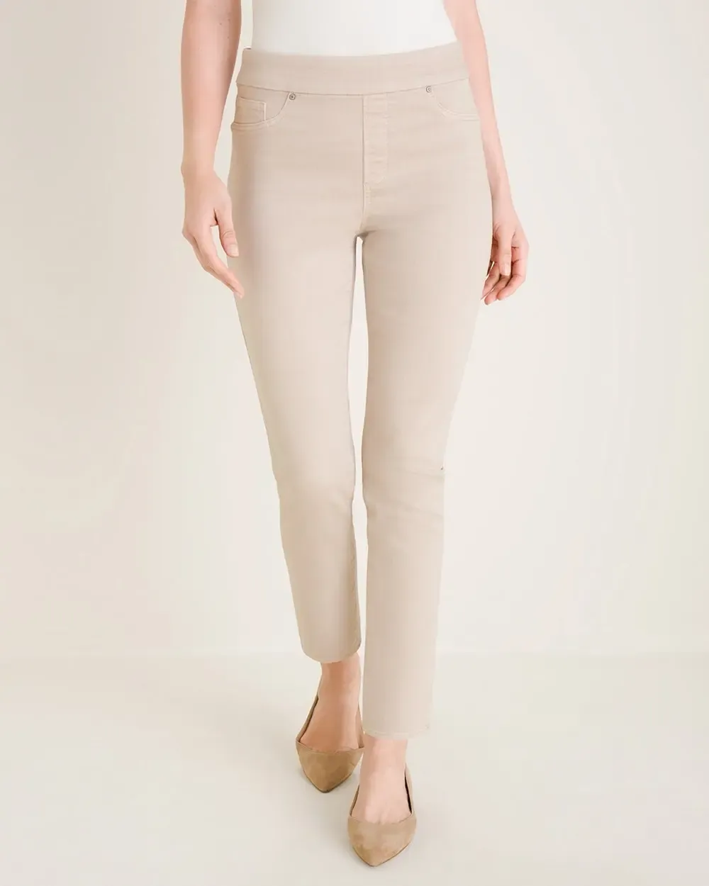 Denim Pull-On Ankle Jeggings