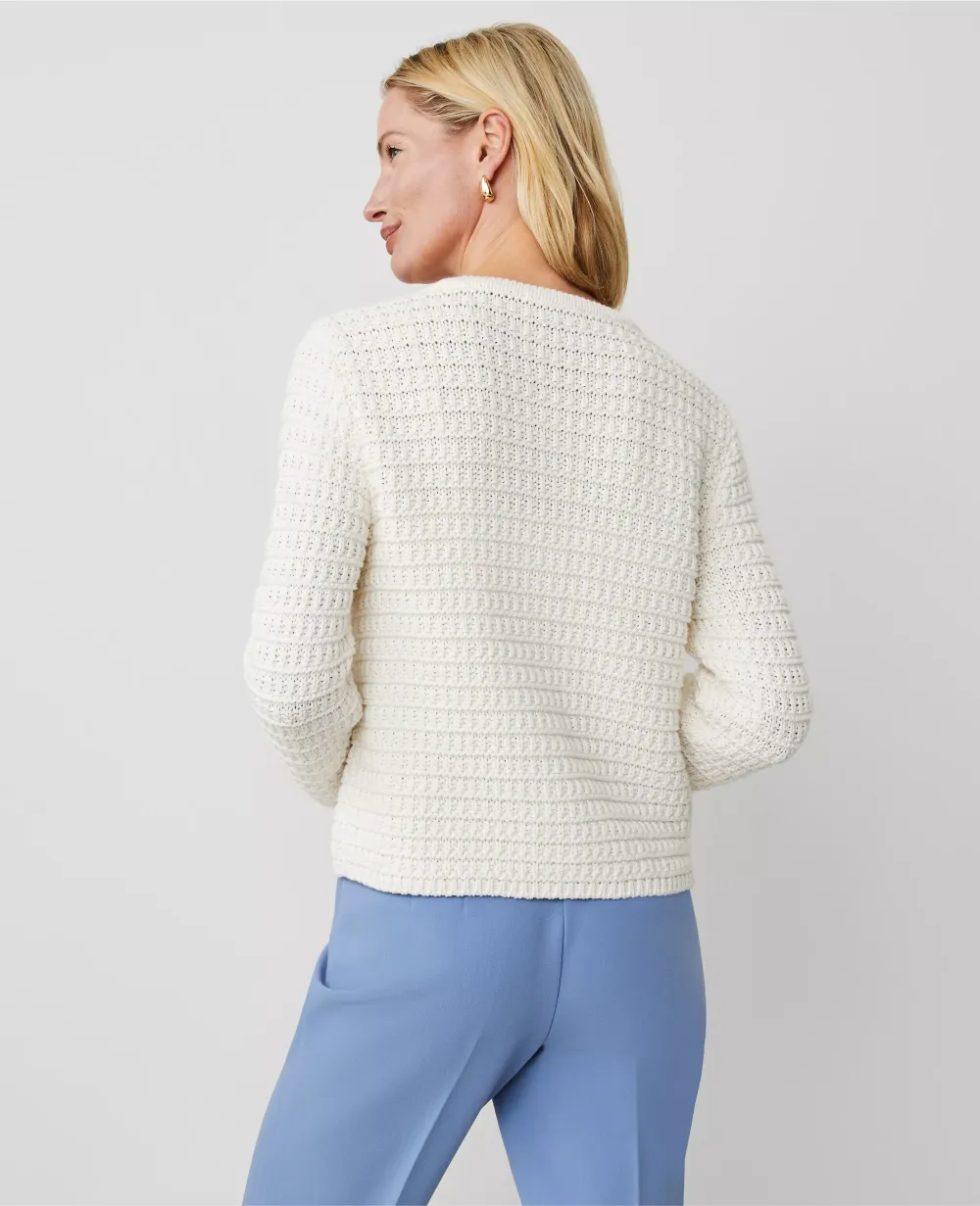 Geo-Stitch Cardigan