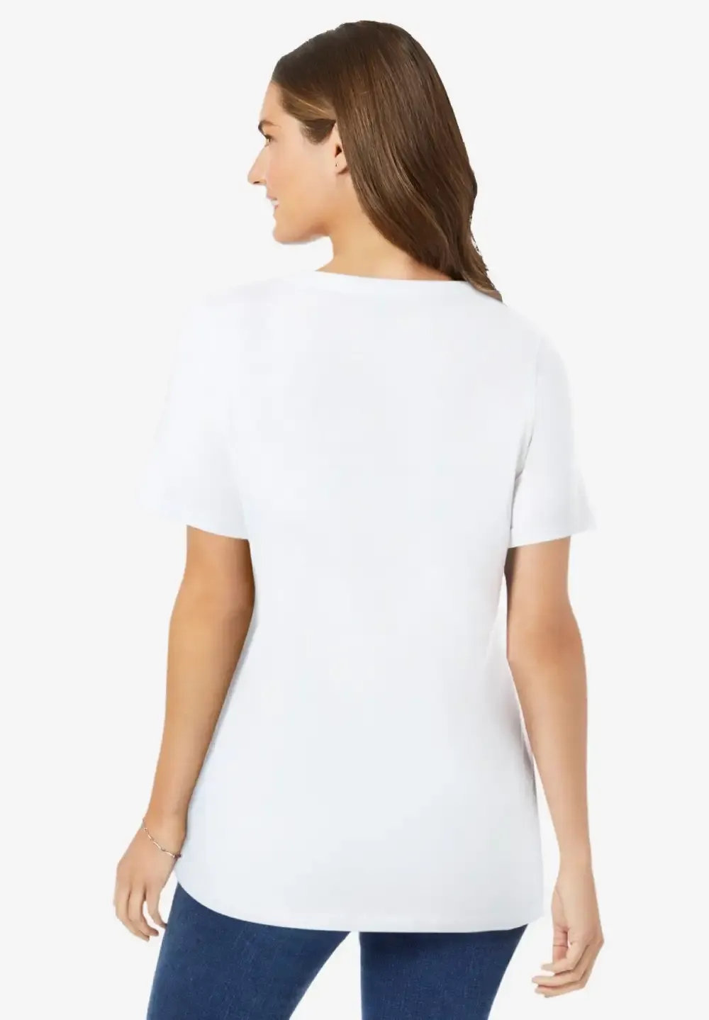 Perfect Short-Sleeve V-Neck Tee