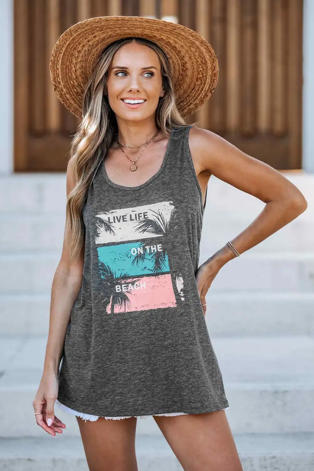 Live Life On The Beach Graphic Tank