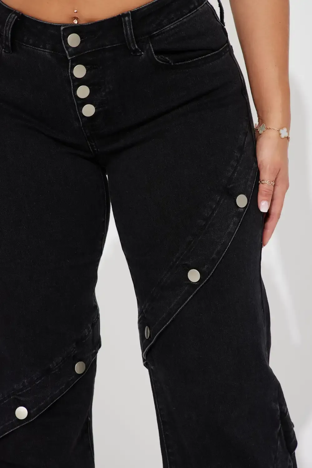 Upgrade You Stretch Wide Leg Jean - Black
