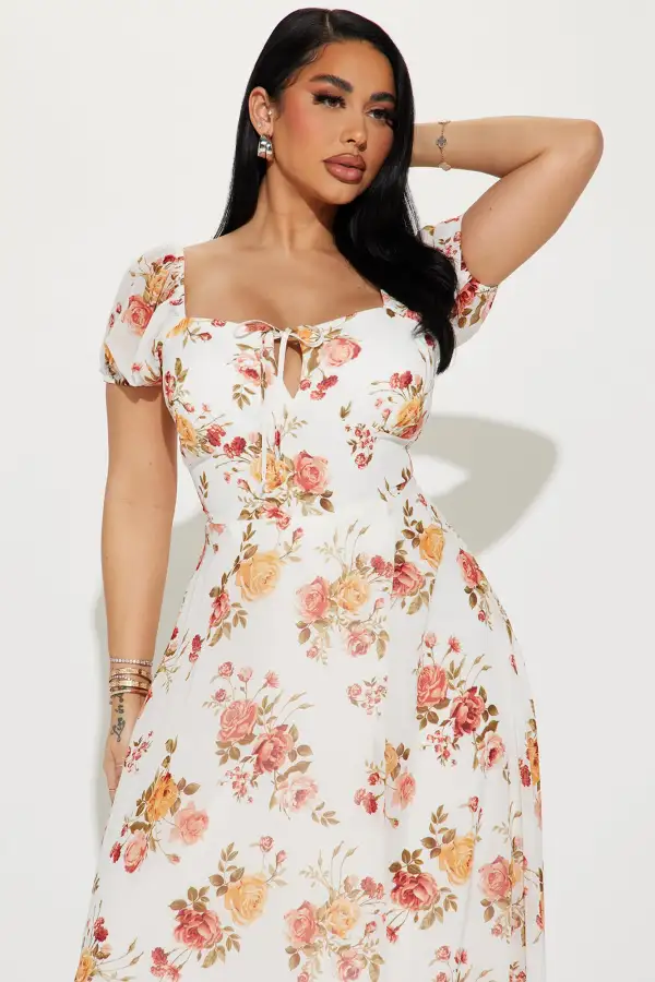 Daniela Floral Maxi - White/combo