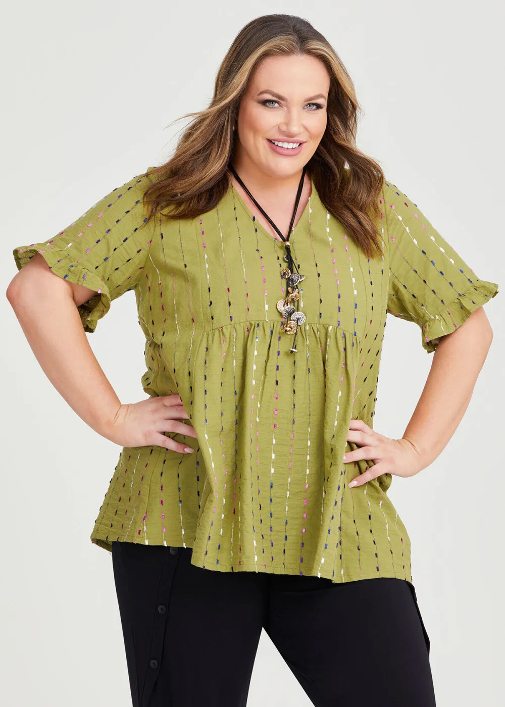 Slub Cotton Blend Top