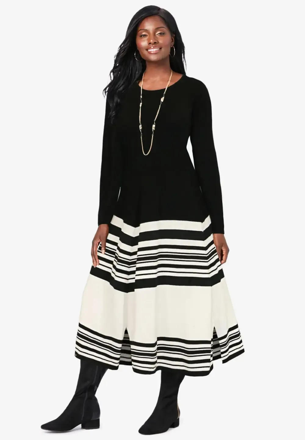 Fit and Flare Sweater Dress