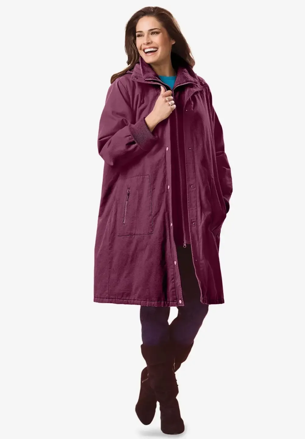 Twill Hooded Stadium Jacket
