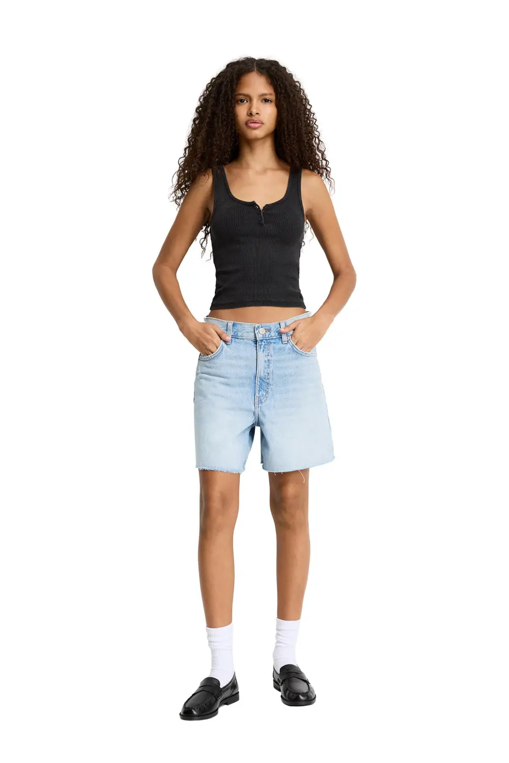 Strappy top with buttons