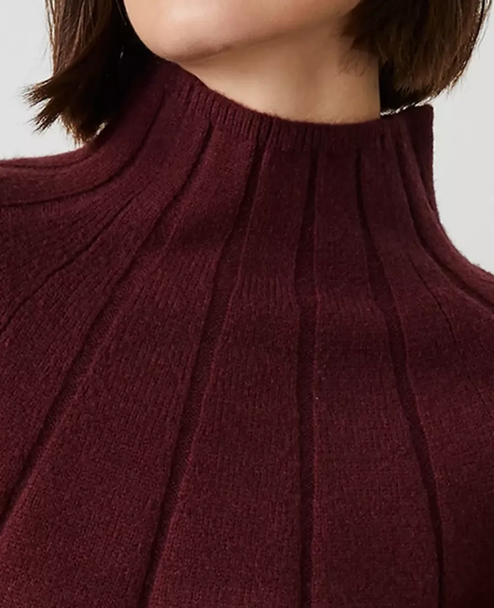 Petite Traveling Stitch Turtleneck Sweater