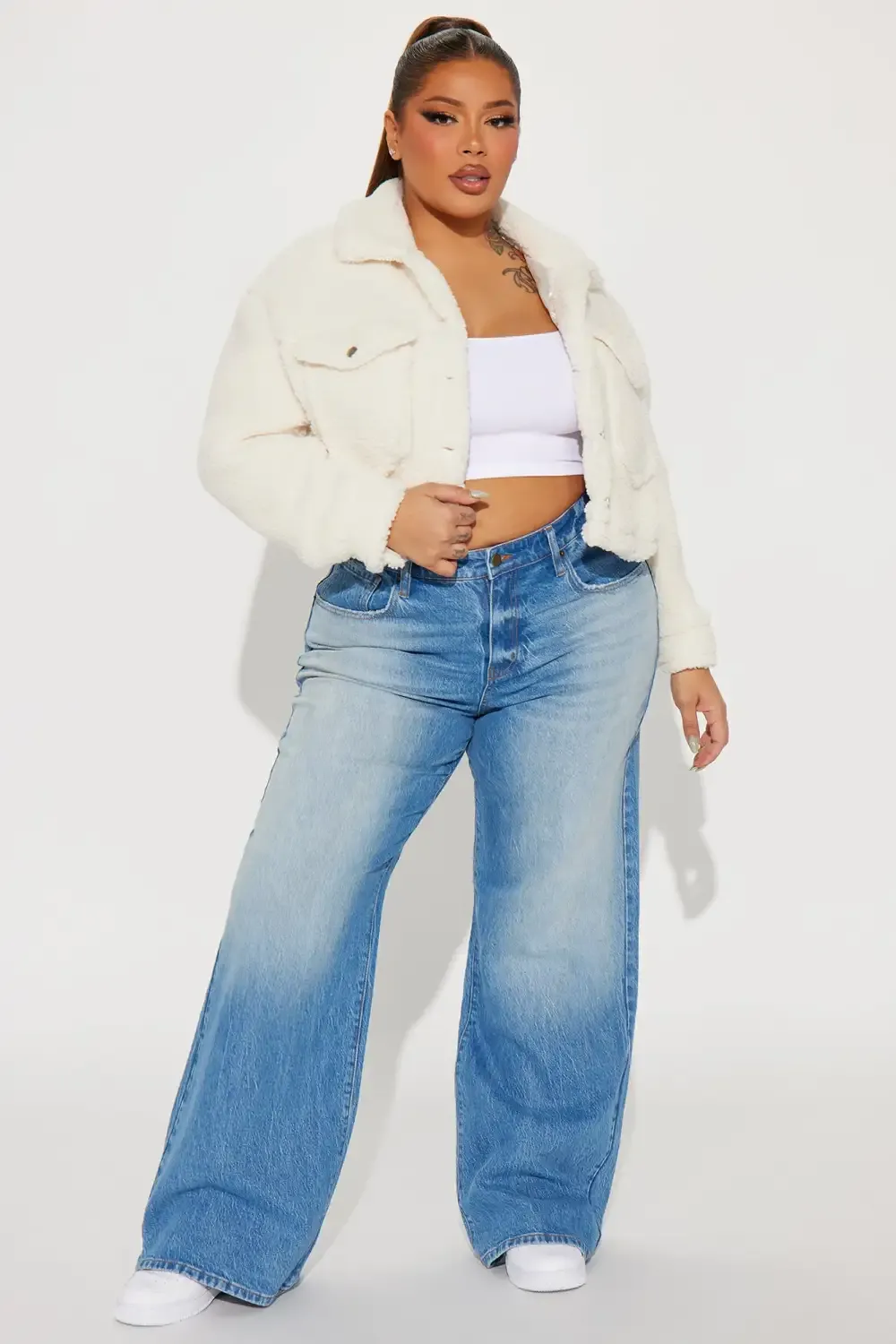 Pick Me Up Sherpa Jacket - Ivory