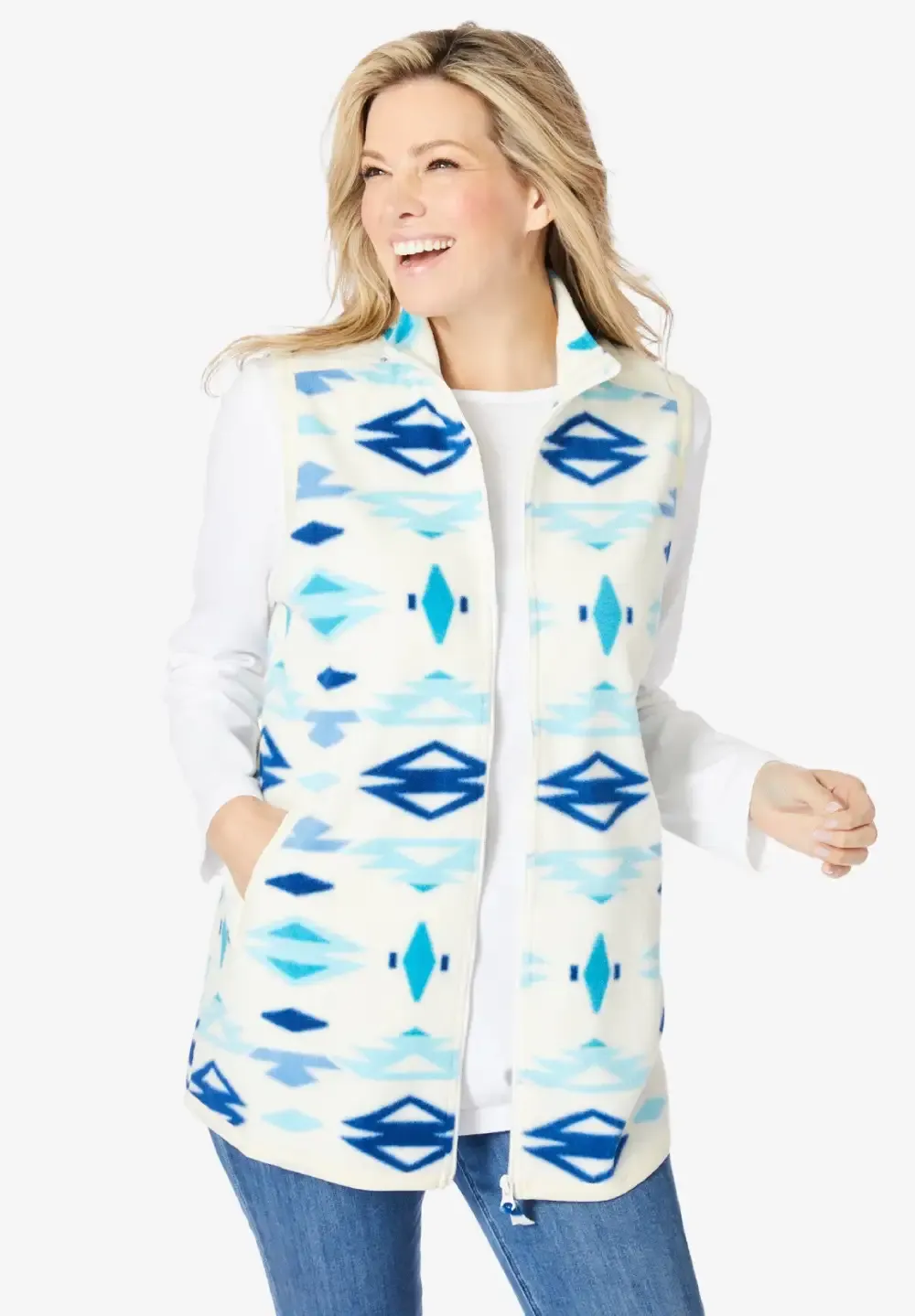 Zip-Front Microfleece Vest