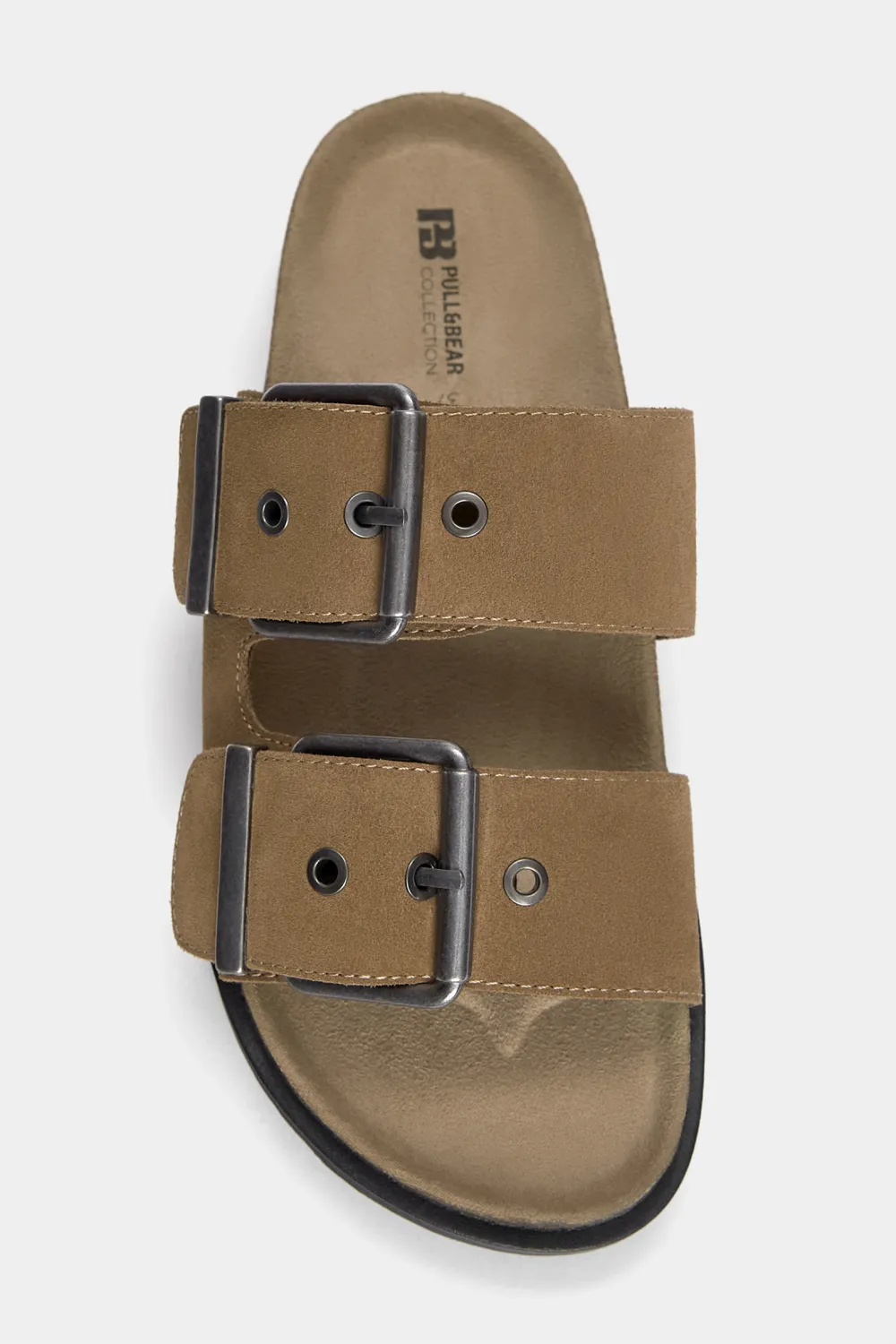 Sandalias planas serraje hebillas