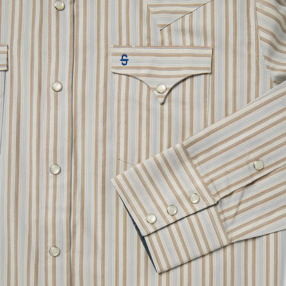 Ticking Stripe Western Shirt