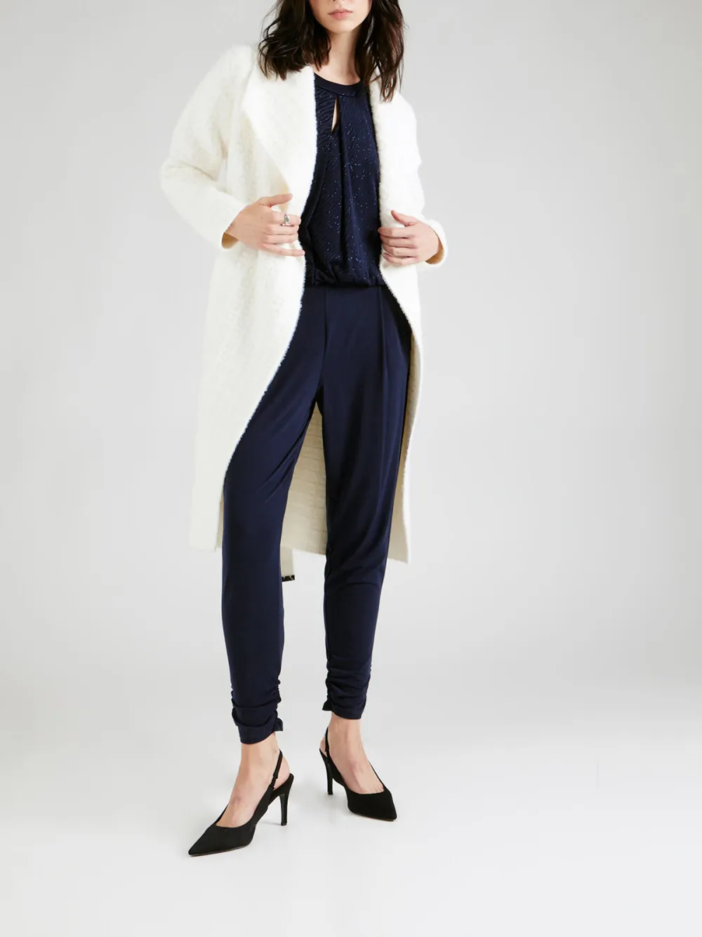Plain Colored Casual Style Jumpsuit