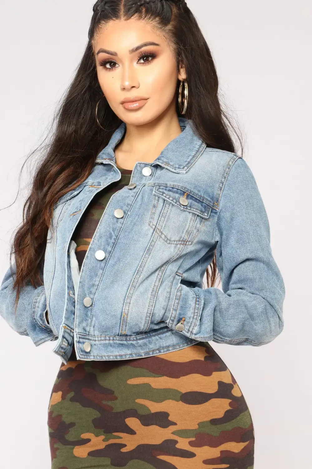 Let's Take The Back Road Denim Jacket - Medium Blue Wash