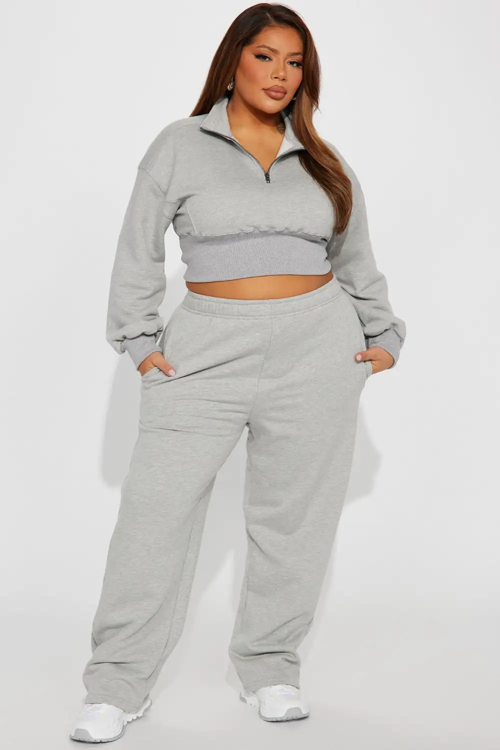 Its Always Casual Pant Set - Grey
