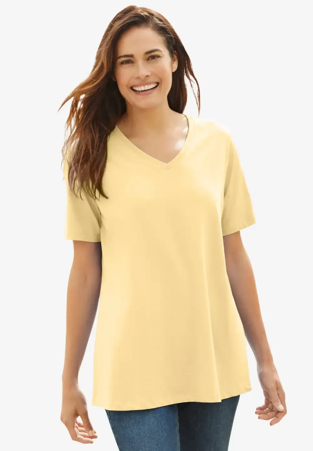 Perfect Short-Sleeve V-Neck Tee