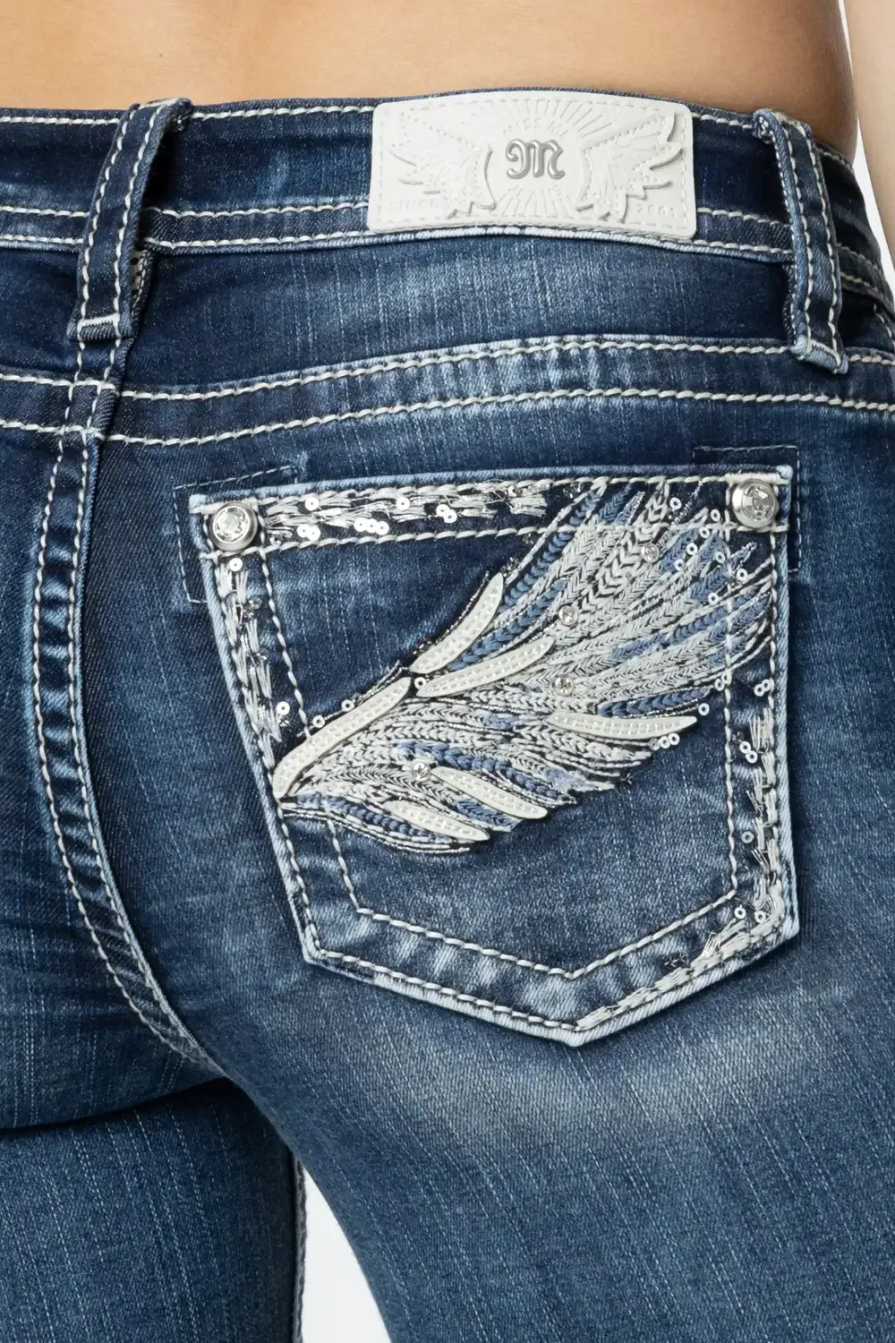 Angelic Split Wings Bootcut Jeans
