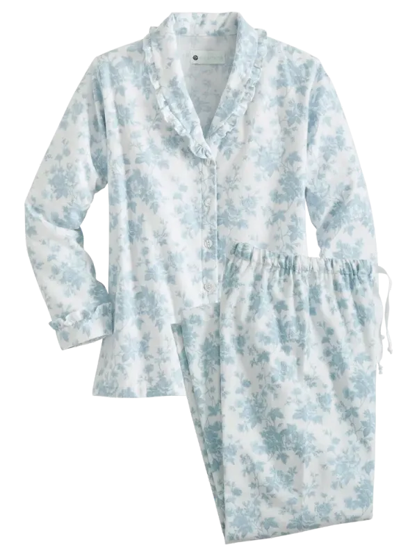 Ella Simone Countryside Toile Portuguese Flannel Pajama Set
