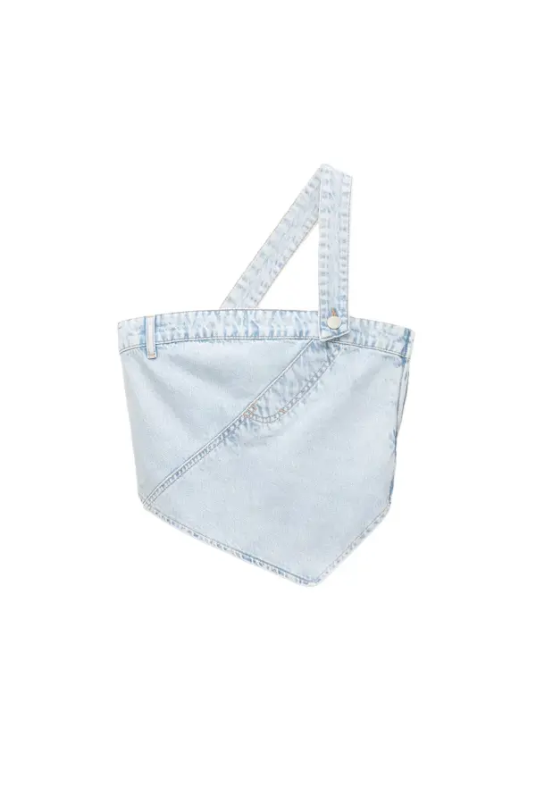 Patchwork denim top