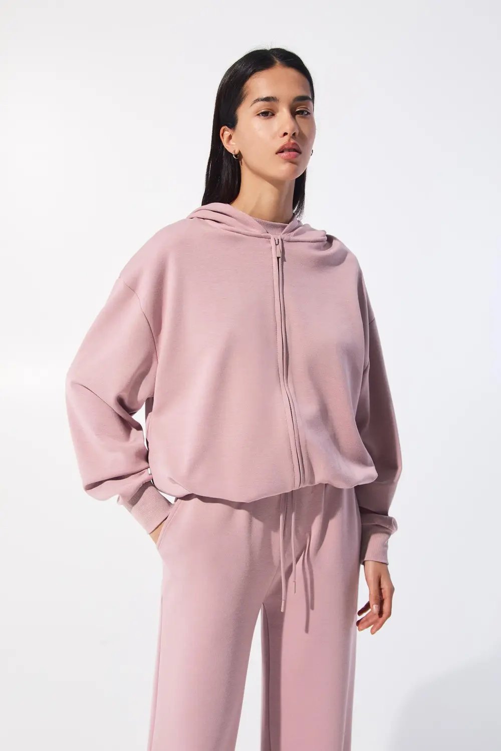 Sudadera capucha cremallera