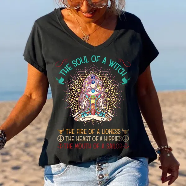 The Soul Of A Witch Mandala Meditator Graphic Tees