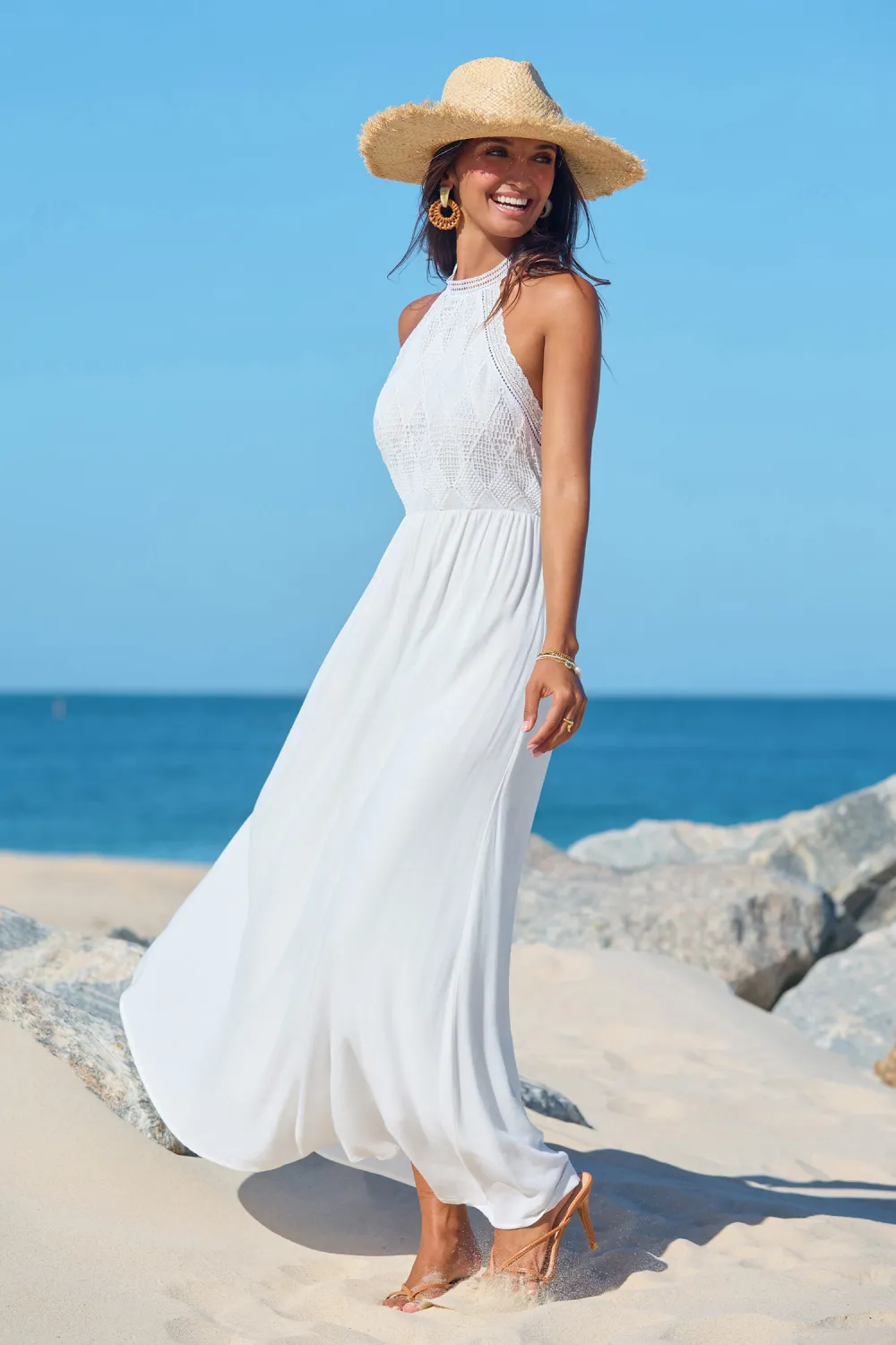 Everlasting Charm White Midi Dress