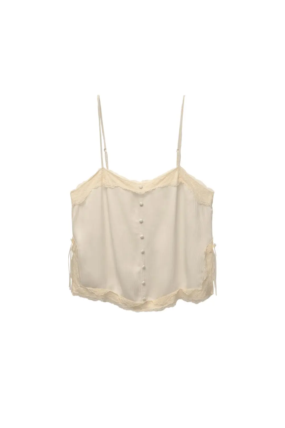 Strappy lace-trimmed camisole top