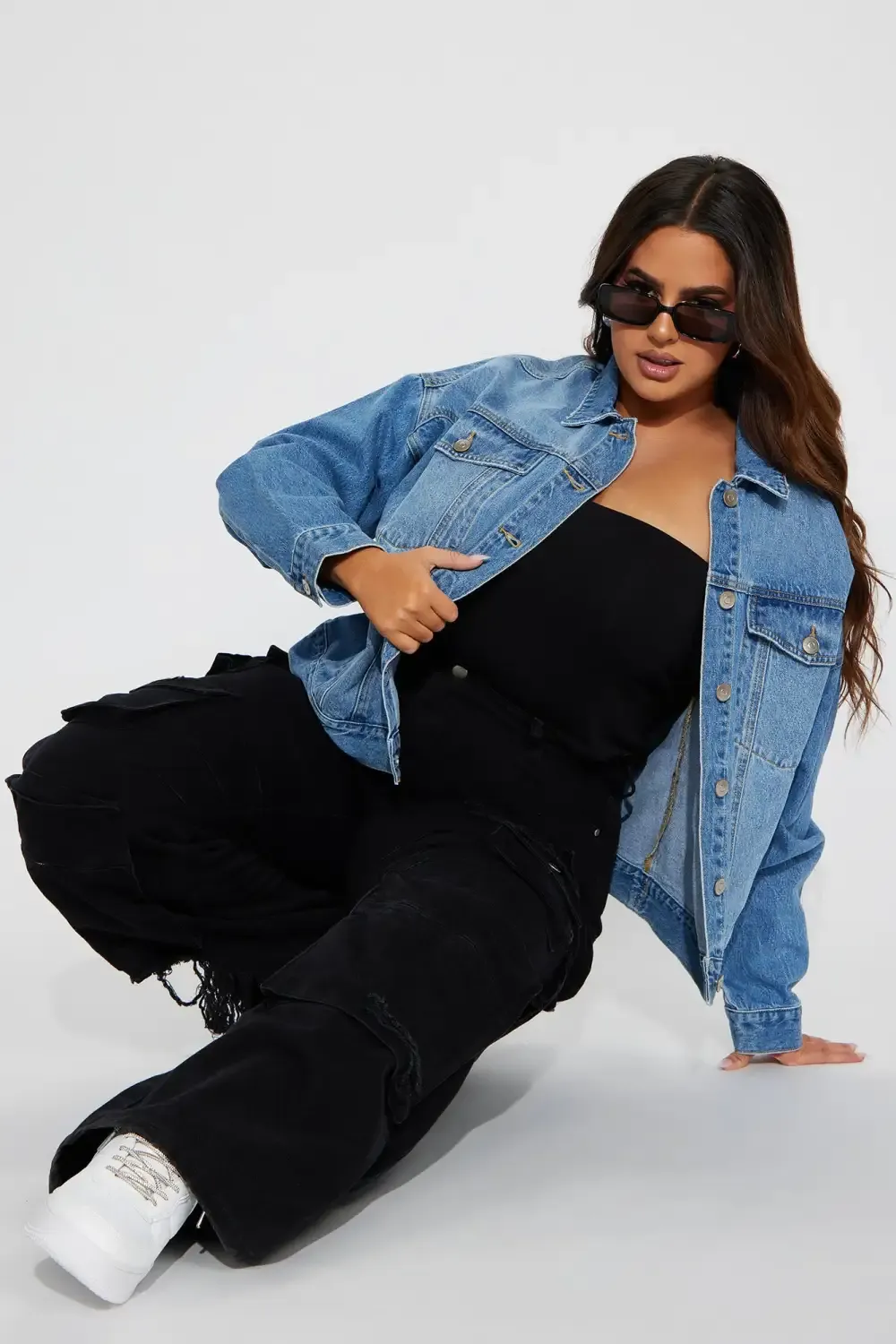 High Standards 90's Boyfriend Denim Trucker Jacket - Medium Wash