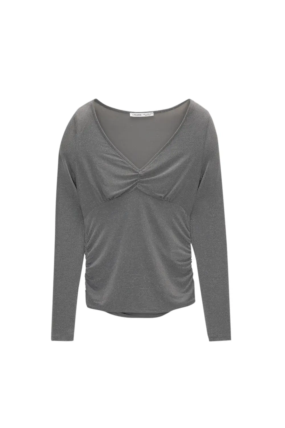 Shimmery top with gathering