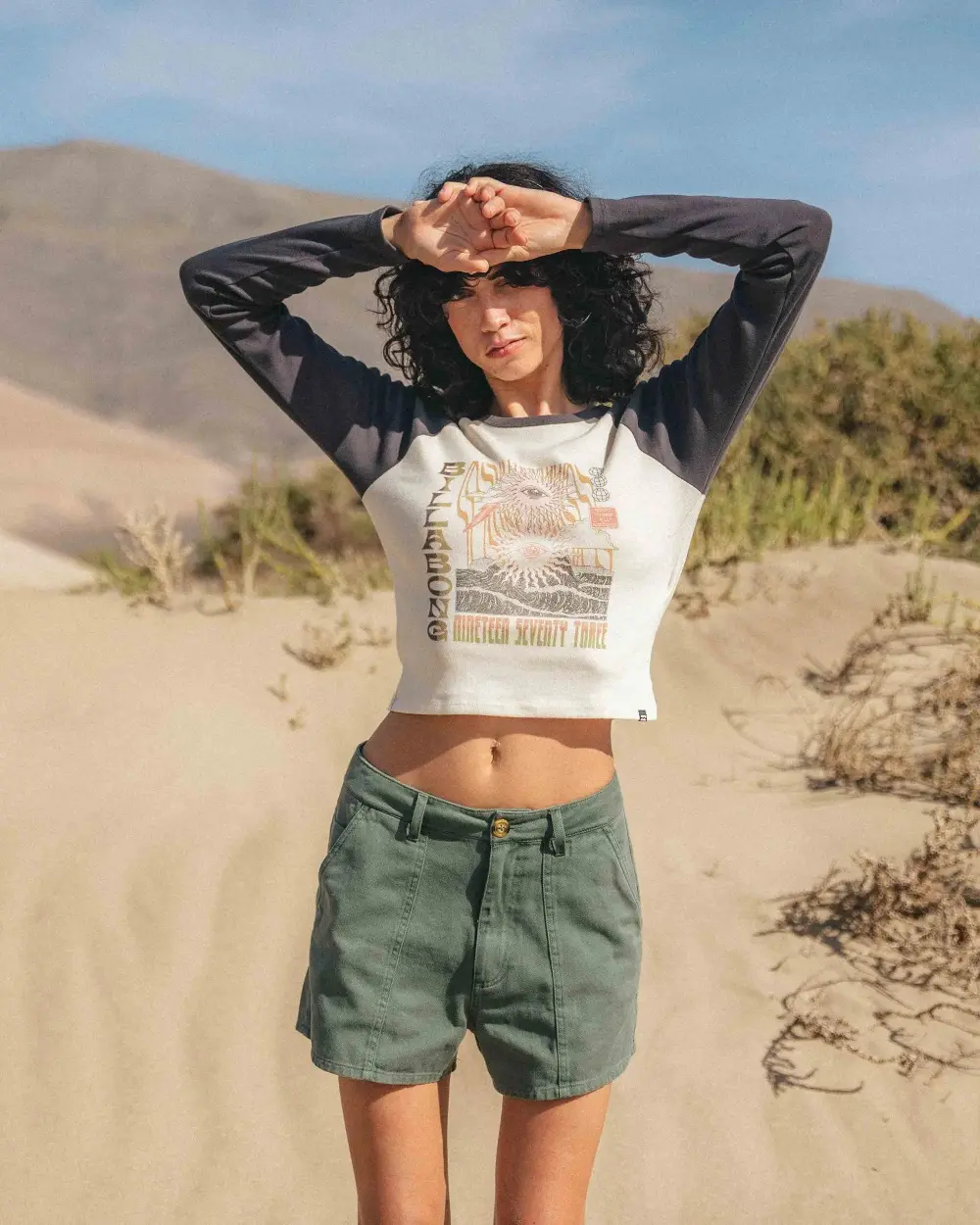 Eye Vibes Long Sleeve Top - Black Sands