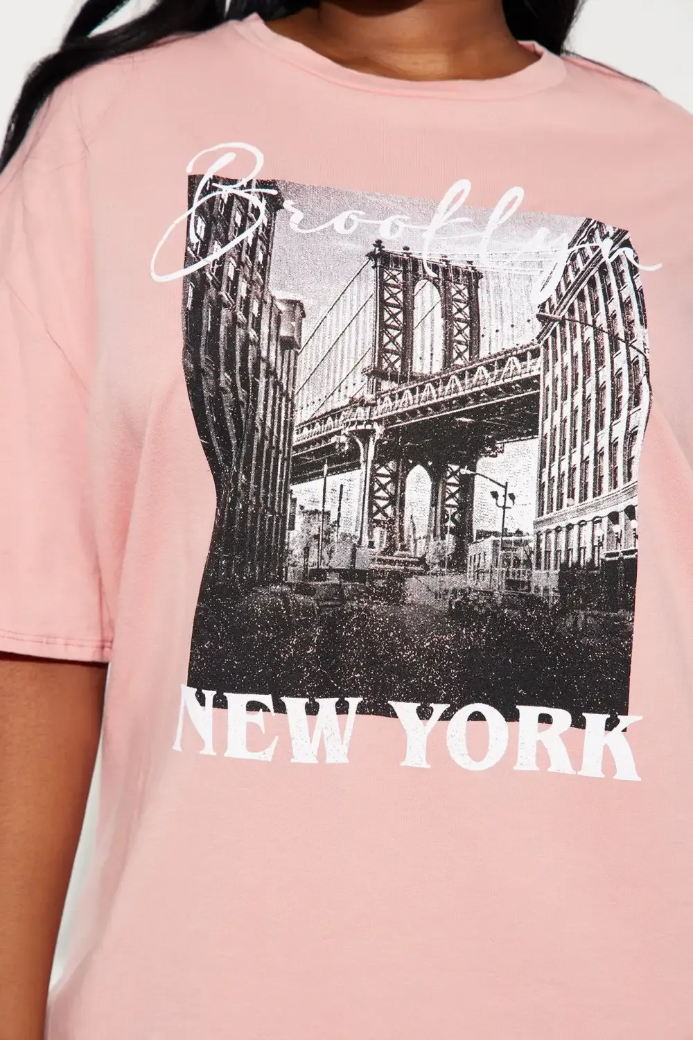 Brooklyn Baddie Short Sleeve TShirt - Mauve