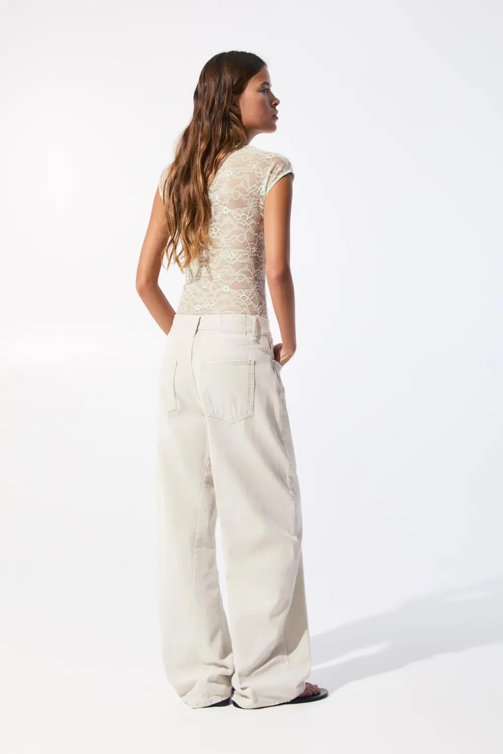 Short sleeve lace bodysuit