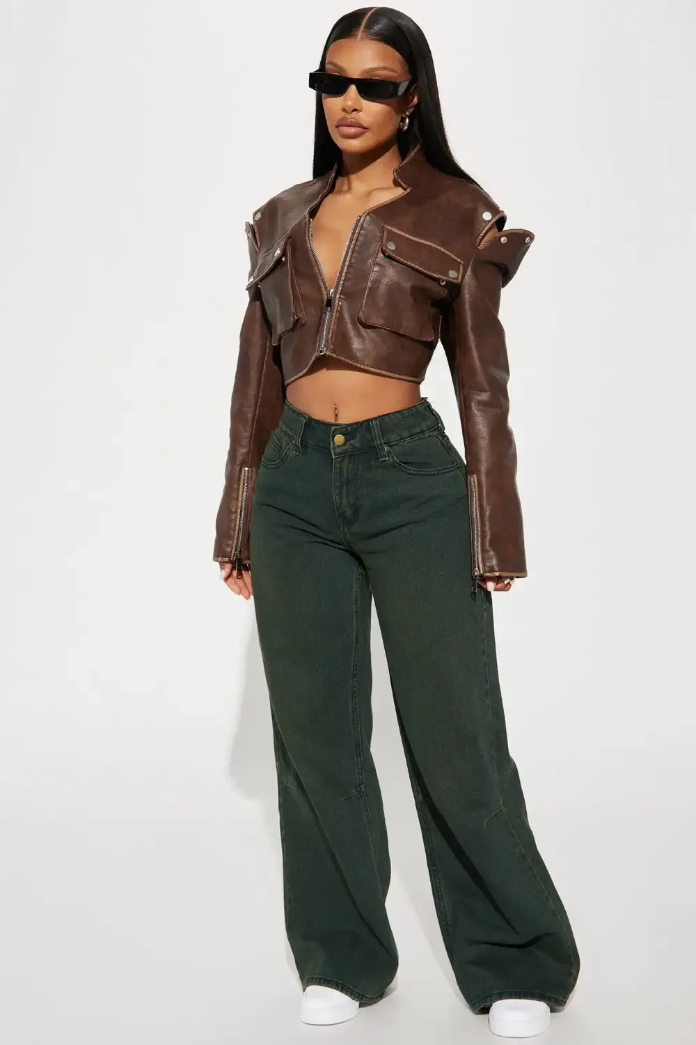 Most Delightful Baggy Jeans - Olive