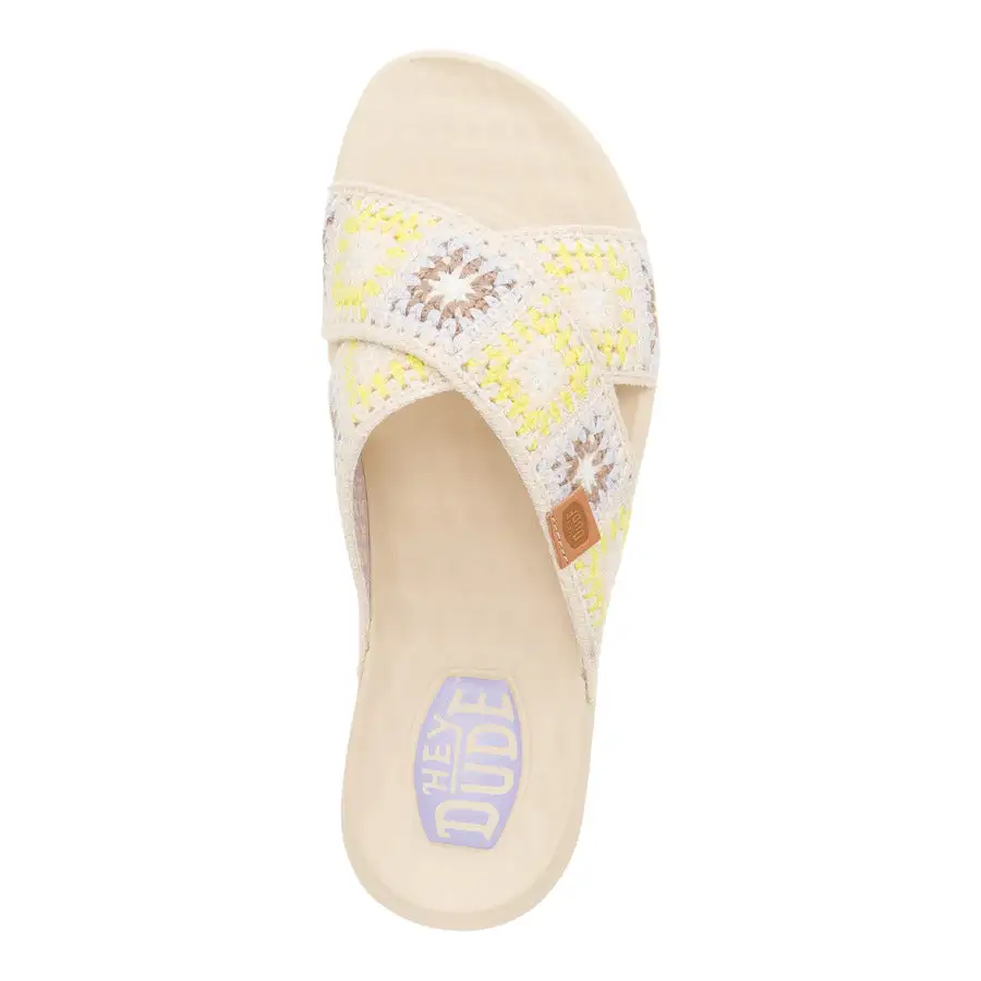 Christi Slide Cottage Crochet - Egret/Lavender/Multi