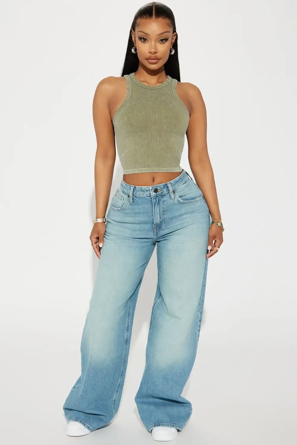 Melody Tinted Baggy Jeans - Vintage Wash