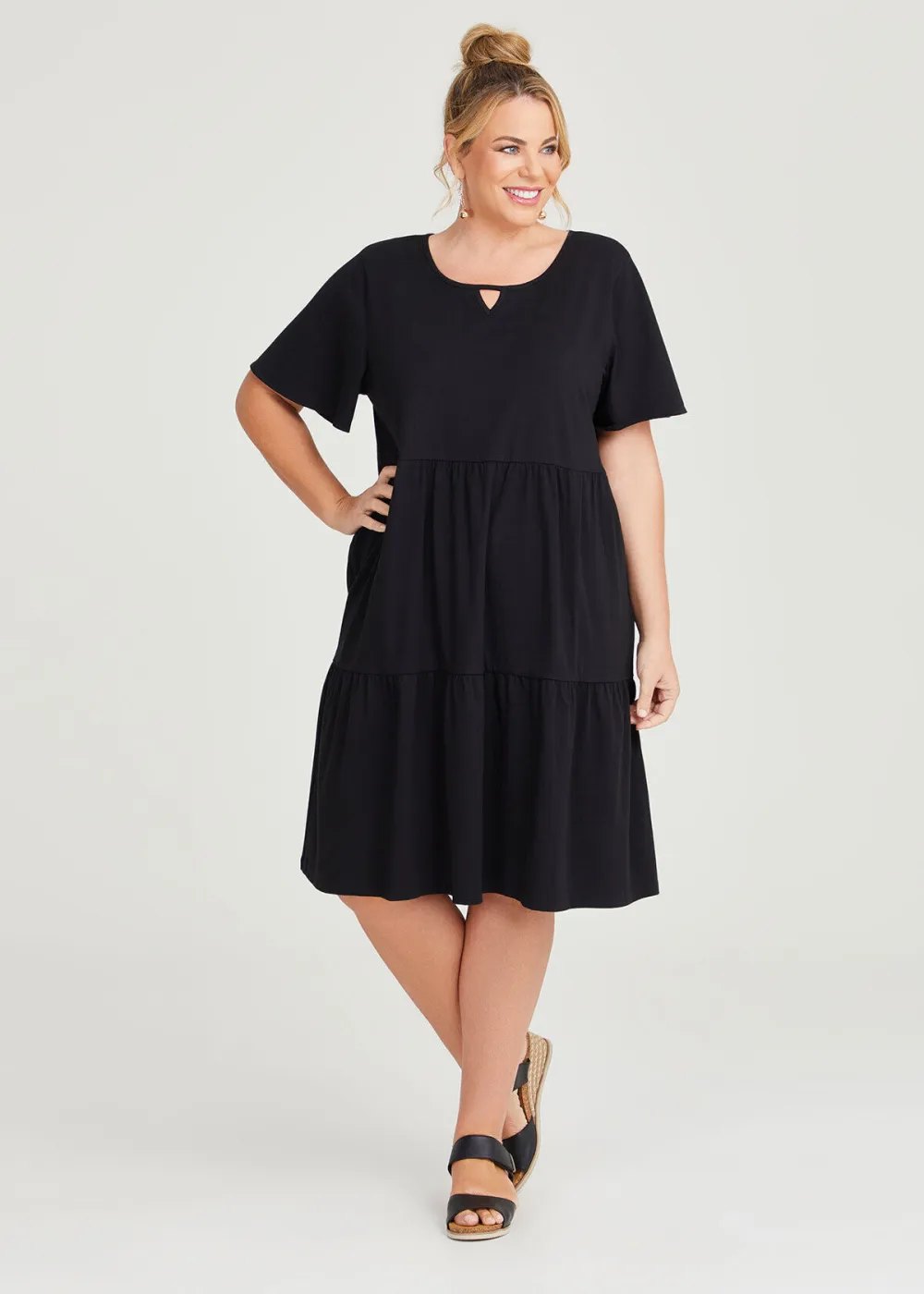 Cotton Floaty Sleeve Dress