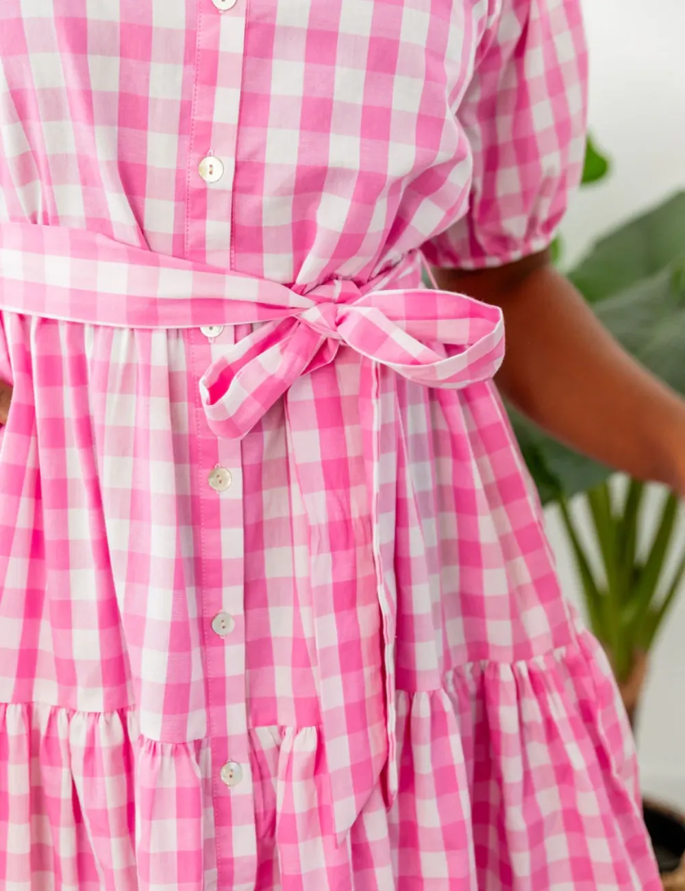 Mali Dress in Pink & White Gingham