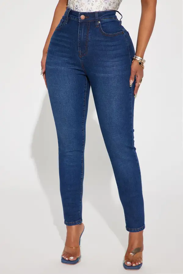 Maya High Rise Stretch Skinny Jeans - Dark Wash