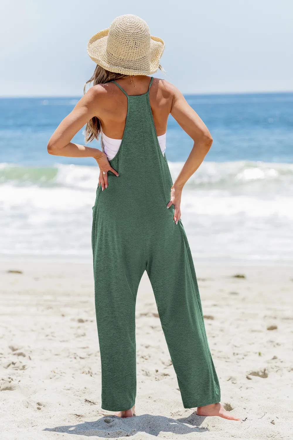Chill Retreat Green Jumpsuit