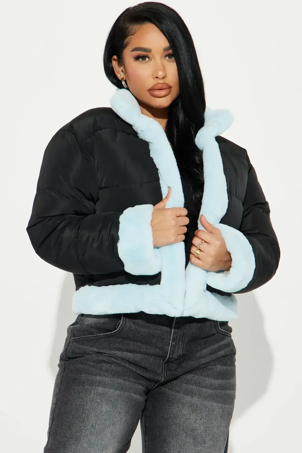 Day and Night Reversible Jacket - Blue/combo